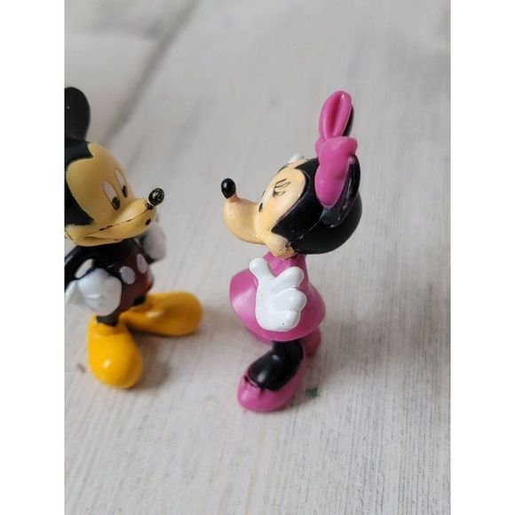 Couple Minnie Mouse Mickey set toy figure pink red - Picture 5 of 7